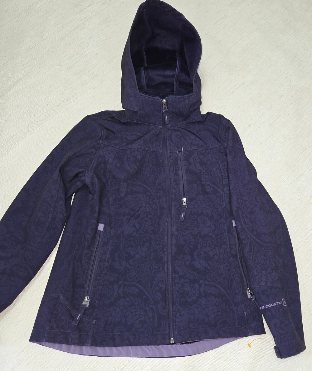 Free Country Purple Woman's Winter Jacket With Detachable Hood Size Small